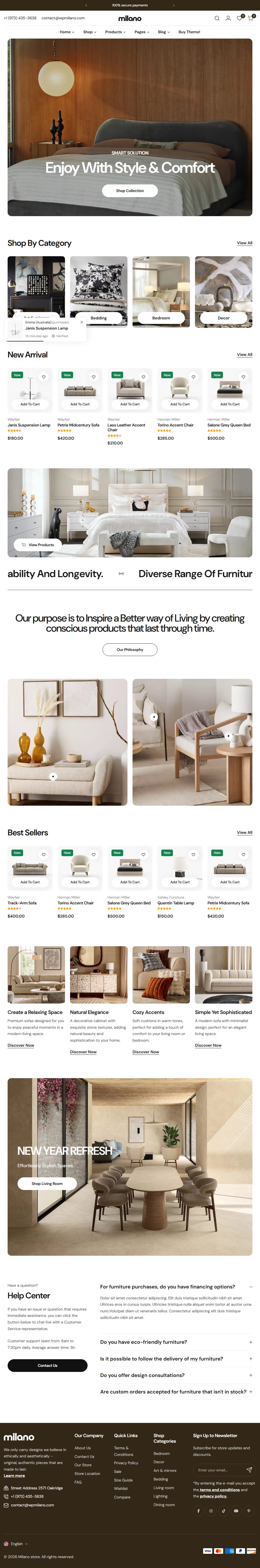 Milano – Premium Responsive Multipurpose WooCommerce WordPress Theme theme — Tablet preview