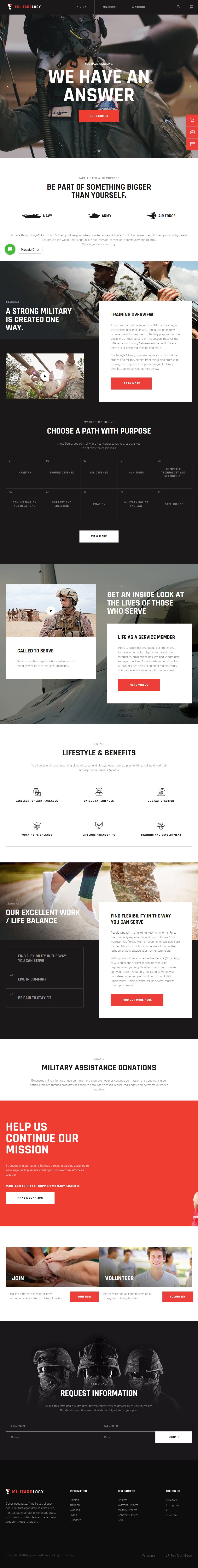Militarology – Premium Responsive Military Service & Veterans WordPress Theme theme — Tablet preview