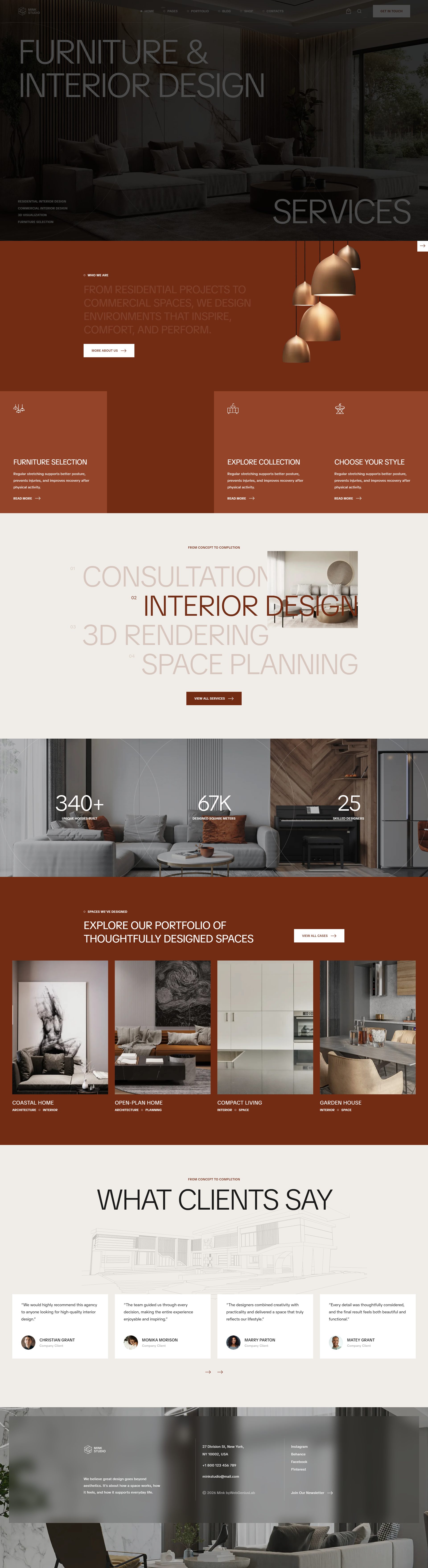 Mink – Premium Responsive Architecture & Interior Design WordPress Theme theme — Desktop preview