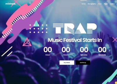 Mixtape – Premium Responsive Music Festival and Artist WordPress Theme