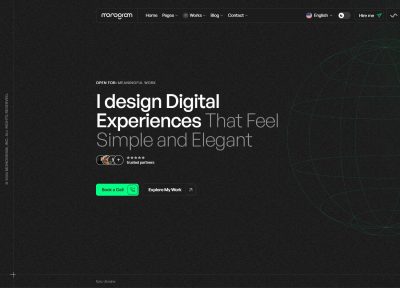 Monogram – Premium Responsive Personal Portfolio WordPress Theme