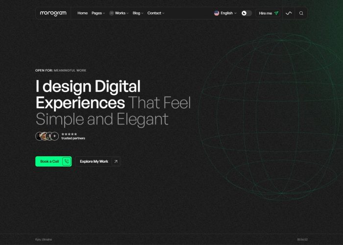 Monogram – Premium Responsive Personal Portfolio WordPress Theme