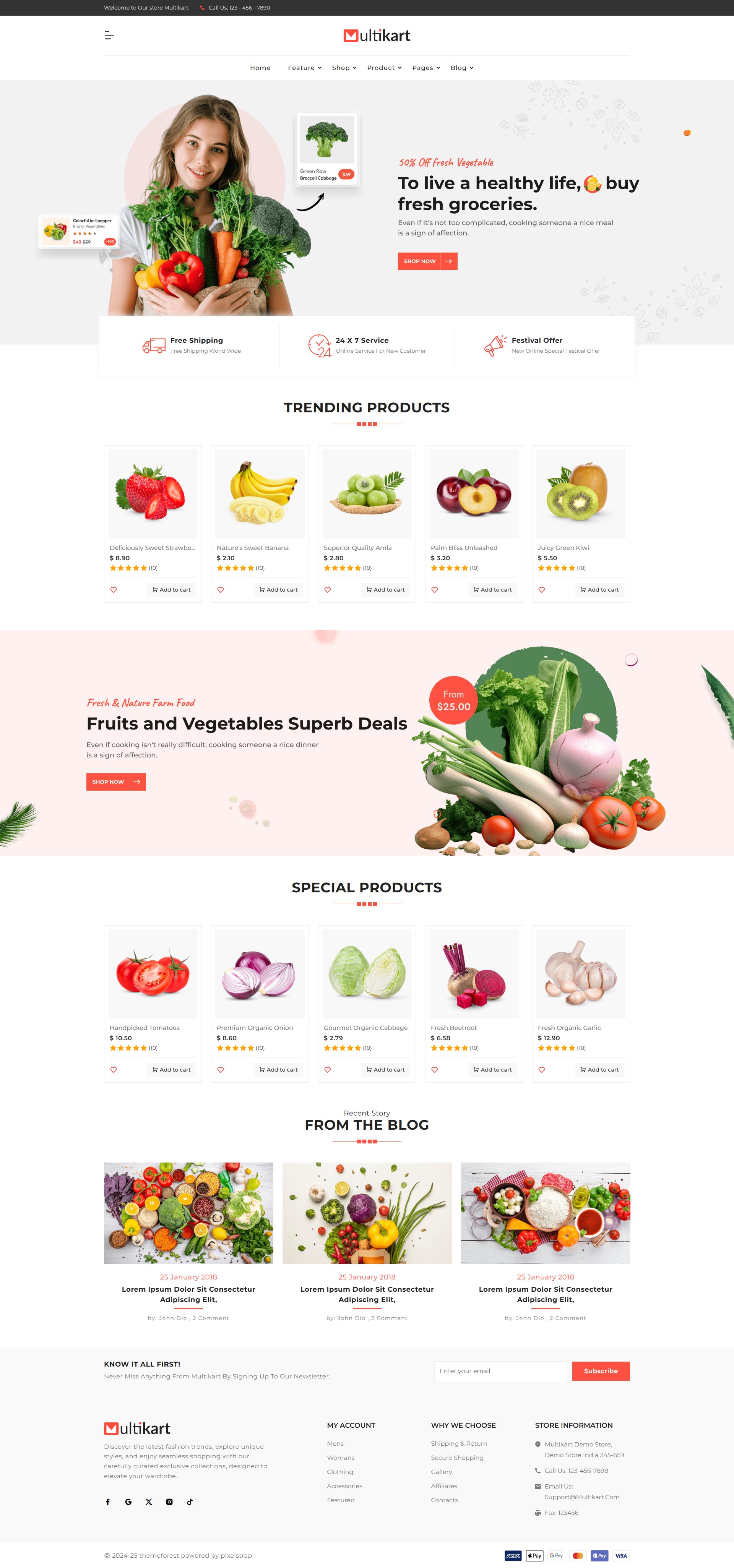 Multikart HTML5 Food Template