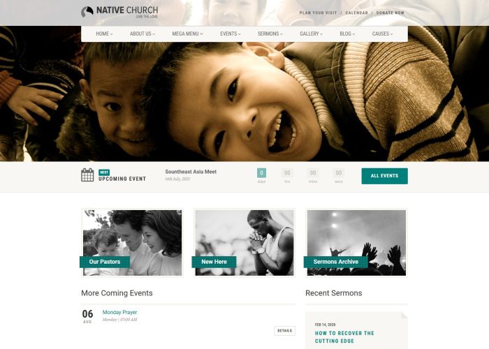 NativeChurch – Premium Responsive Church & Nonprofit HTML5 Template
