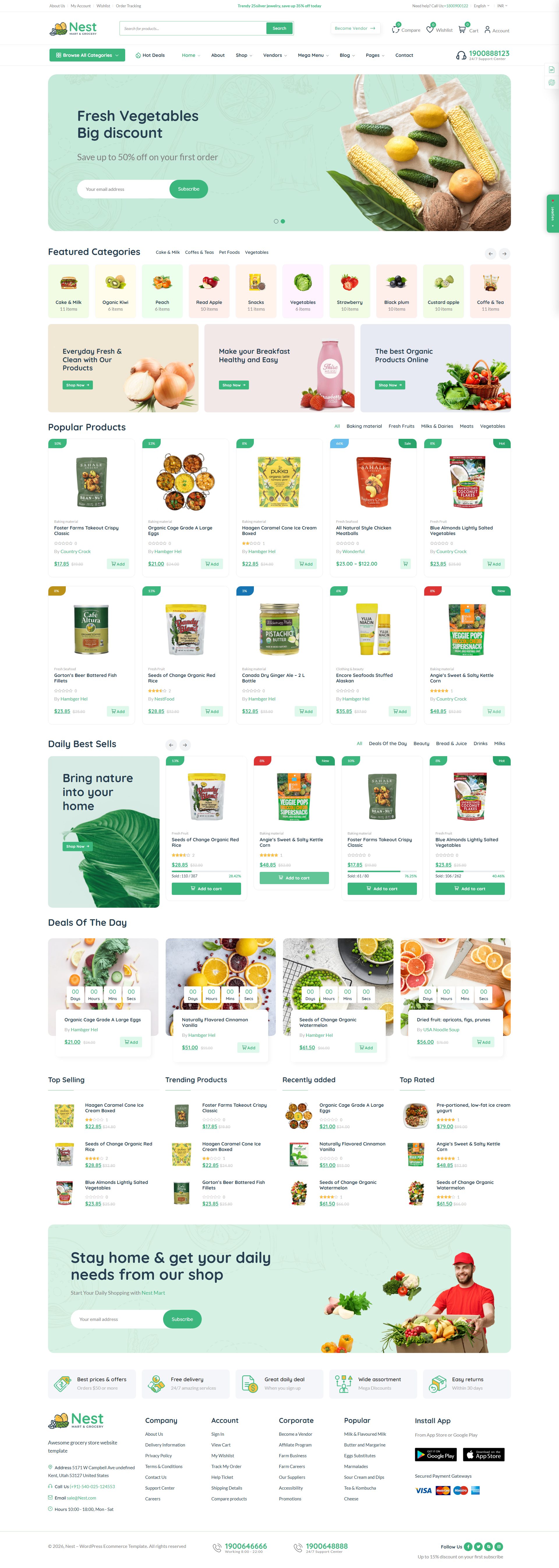 Nest Grocery Store WordPress Theme