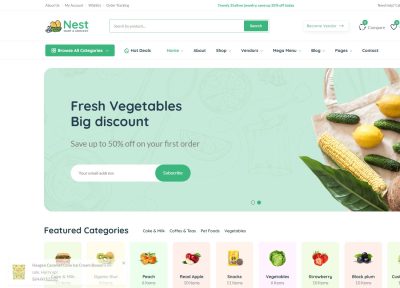 Nest – Premium Responsive Grocery & Supermarket WooCommerce WordPress Theme