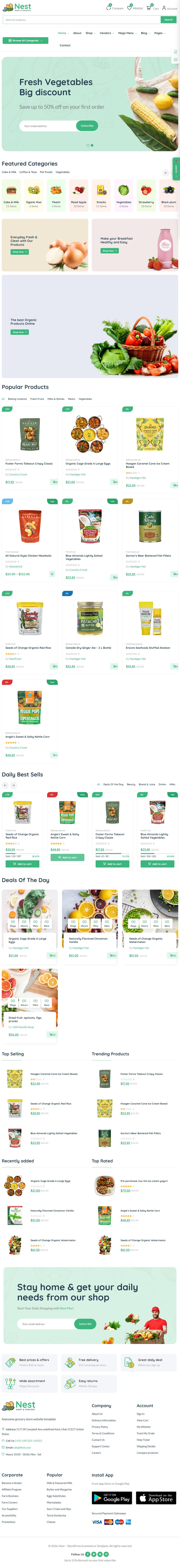 Nest – Premium Responsive Grocery & Supermarket WooCommerce WordPress Theme theme — Tablet preview