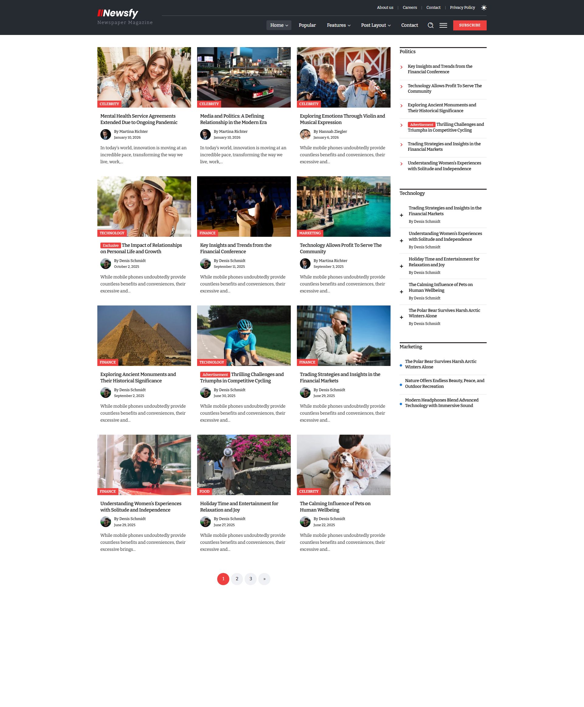 Newsfy – Premium Responsive News & Magazine WordPress Theme theme — Desktop preview