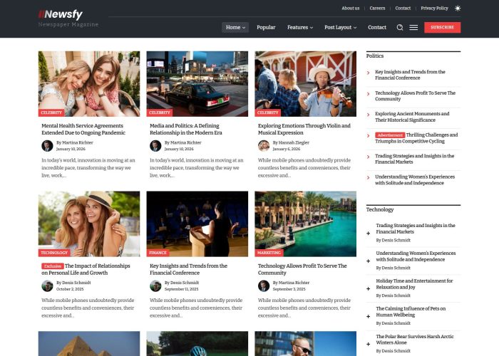 Newsfy – Premium Responsive News & Magazine WordPress Theme