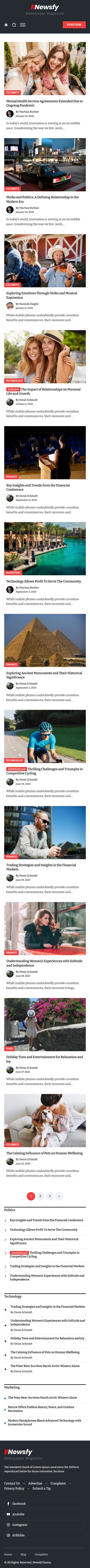 Newsfy – Premium Responsive News & Magazine WordPress Theme theme — Mobile preview