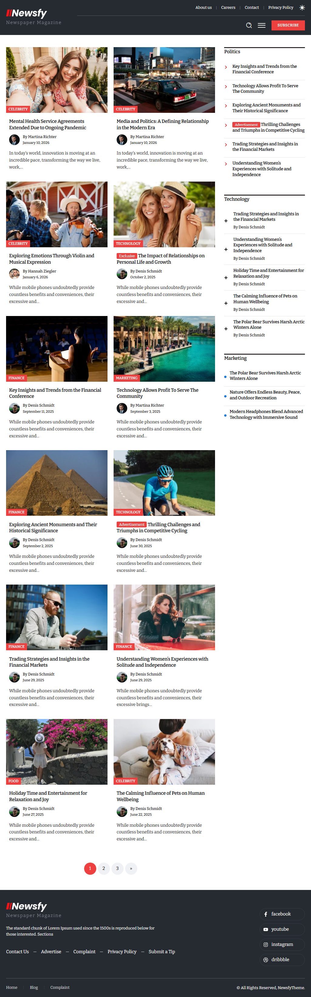 Newsfy – Premium Responsive News & Magazine WordPress Theme theme — Tablet preview