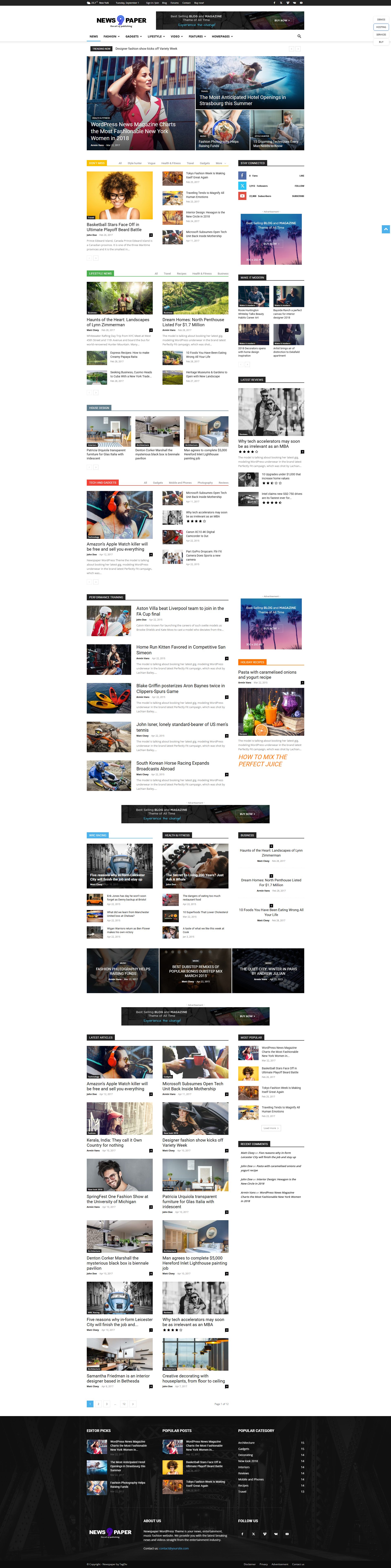 Newspaper WordPress Magazine Theme