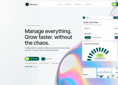 Nexsas – Premium Responsive SaaS & AI Startup WordPress Theme