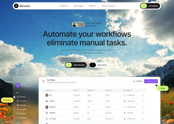 NextSaaS – Premium Responsive Next.js SaaS Startup HTML5 Template