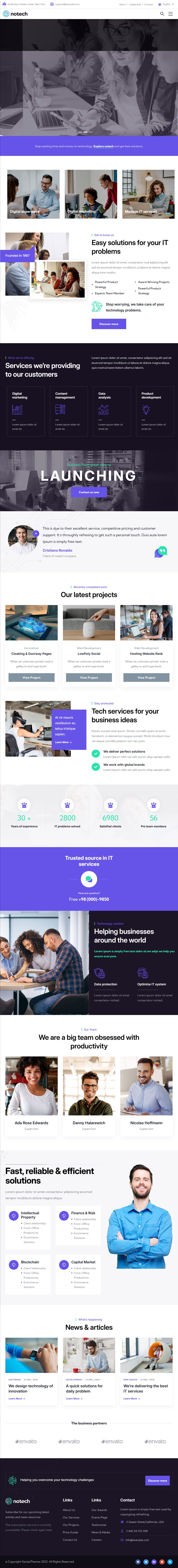 Notech – Premium Responsive IT Solutions & Services Drupal Theme theme — Tablet preview