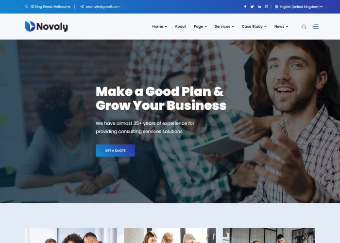 Novaly – Premium Responsive Consulting & Business Joomla Template