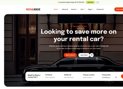 Novaride – Premium Responsive Car Rental WordPress Theme