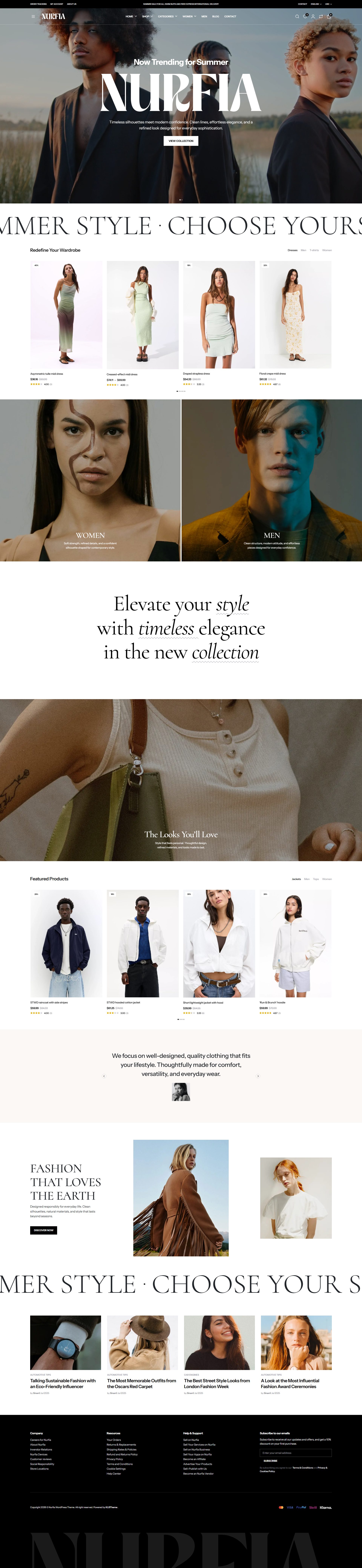 Nurfia – Premium Responsive Fashion & Furniture WooCommerce WordPress Theme theme — Desktop preview