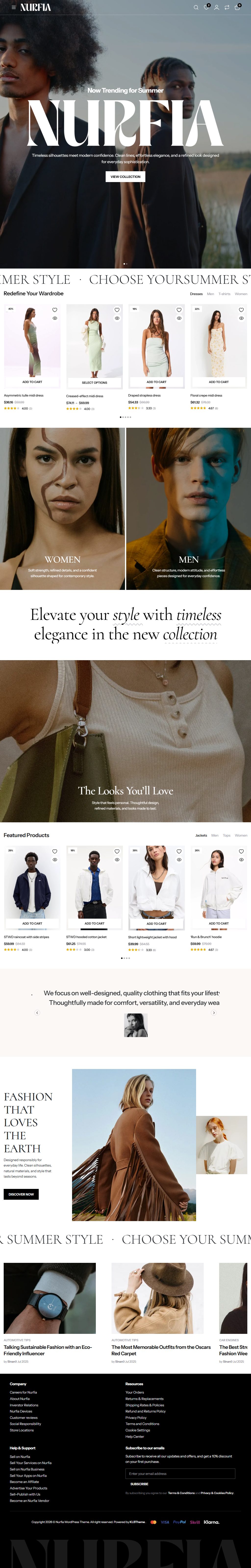 Nurfia – Premium Responsive Fashion & Furniture WooCommerce WordPress Theme theme — Tablet preview