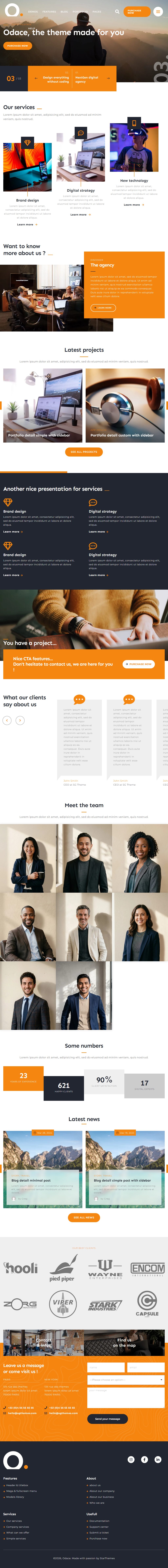 Odace – Premium Responsive All-in-One Elementor WordPress Theme theme — Tablet preview