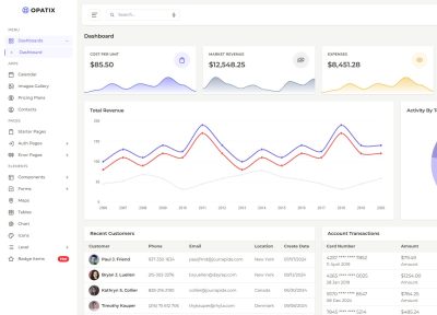 Opatix – Premium Responsive CodeIgniter Tailwind Admin Dashboard HTML5 Template