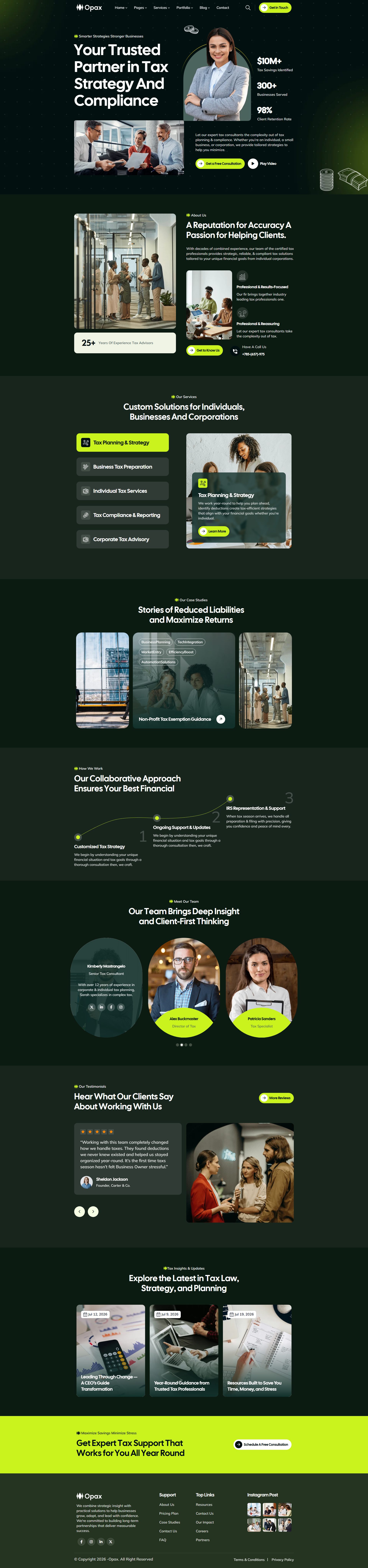 Opax – Premium Responsive Accounting & Business Consulting HTML5 Template theme — Desktop preview