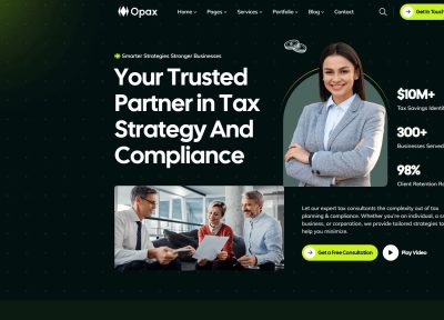 Opax – Premium Responsive Accounting & Business Consulting HTML5 Template