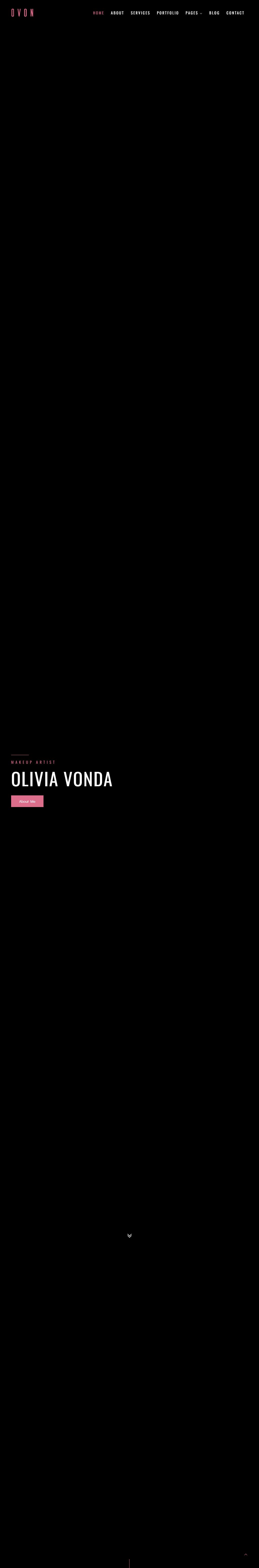 OVON – Premium Responsive Makeup Artist HTML5 Template theme — Tablet preview