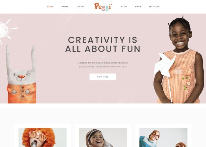 Peggi – Premium Responsive Children Kindergarten WordPress Theme
