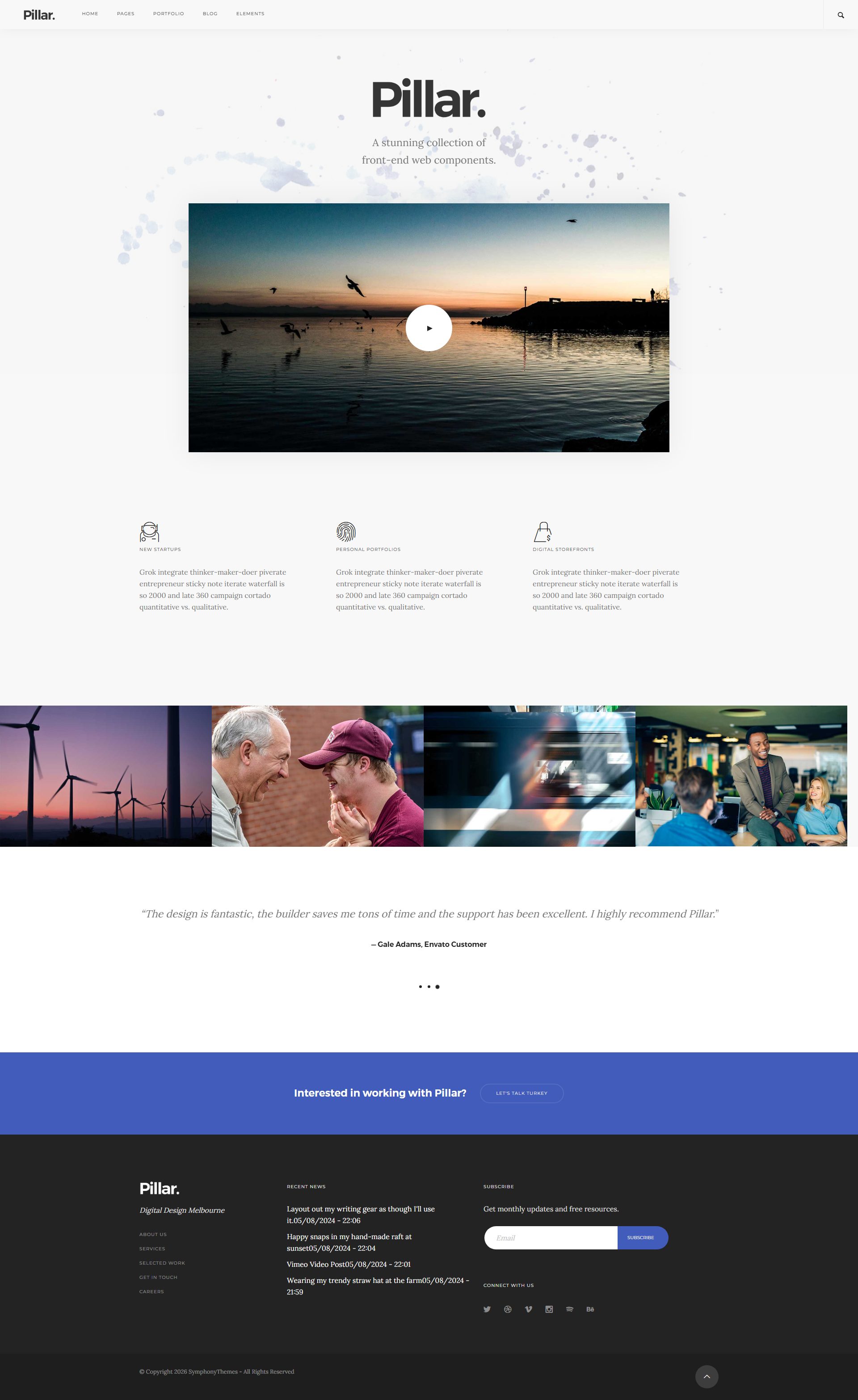 Pillar – Premium Responsive Multipurpose Drupal Theme theme — Desktop preview