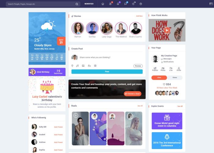 Pitnik – Premium Responsive Social Network & Live Streaming HTML5 Template