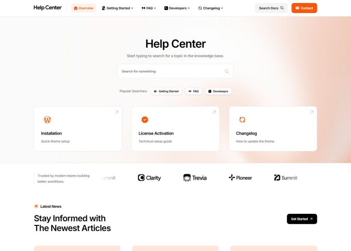 pixdocs – Premium Responsive Documentation & Help Center WordPress Theme