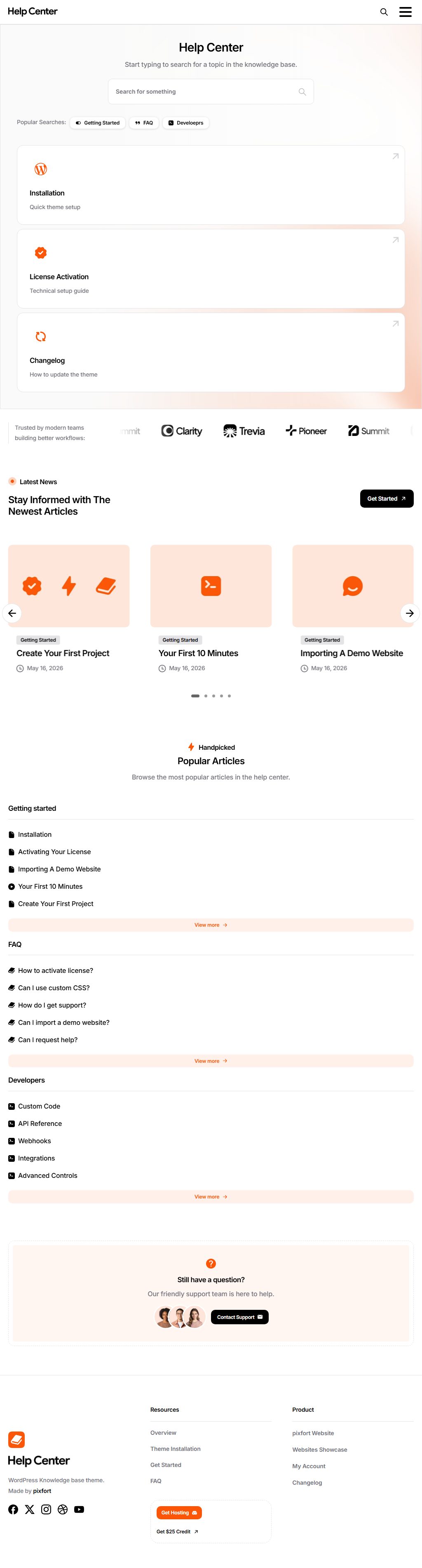 pixdocs – Premium Responsive Documentation & Help Center WordPress Theme theme — Tablet preview
