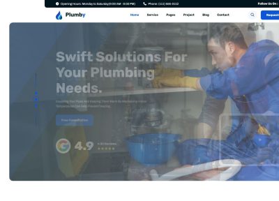 Plumby – Premium Responsive Plumbing & Home Services HTML5 Template