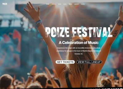 Poize – Premium Responsive Music Festival, Events and Venue WordPress Theme