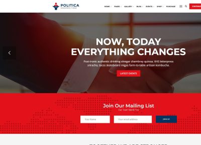 Politica – Premium Responsive Political Party & Candidate WordPress Theme