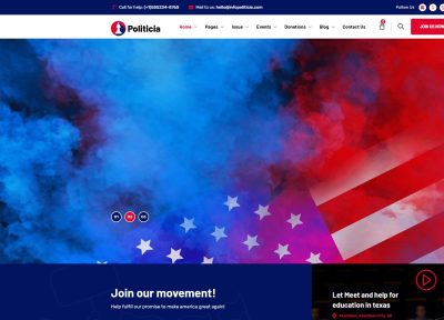 Politicia – Premium Responsive Politician & Speaker WordPress Theme
