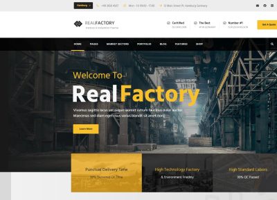 Real Factory – Premium Responsive Factory & Industrial WordPress Theme