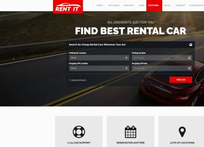 Rentit – Premium Responsive Car Rental WordPress Theme
