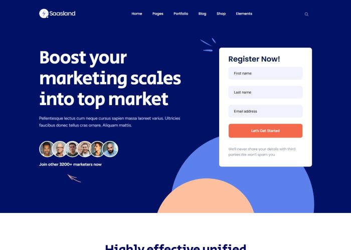 Saasland – Premium Responsive SaaS & Startup WordPress Theme