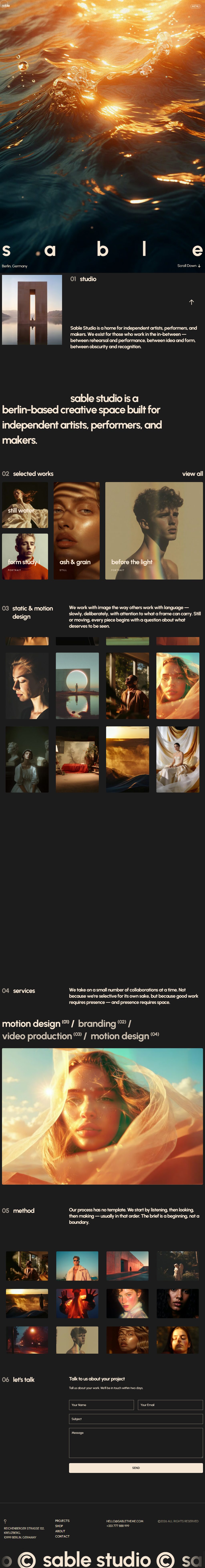 Sable – Premium Responsive Creative Portfolio WordPress Theme theme — Tablet preview