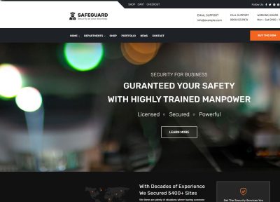 Safeguard – Premium Responsive Security Guard & CCTV WordPress Theme