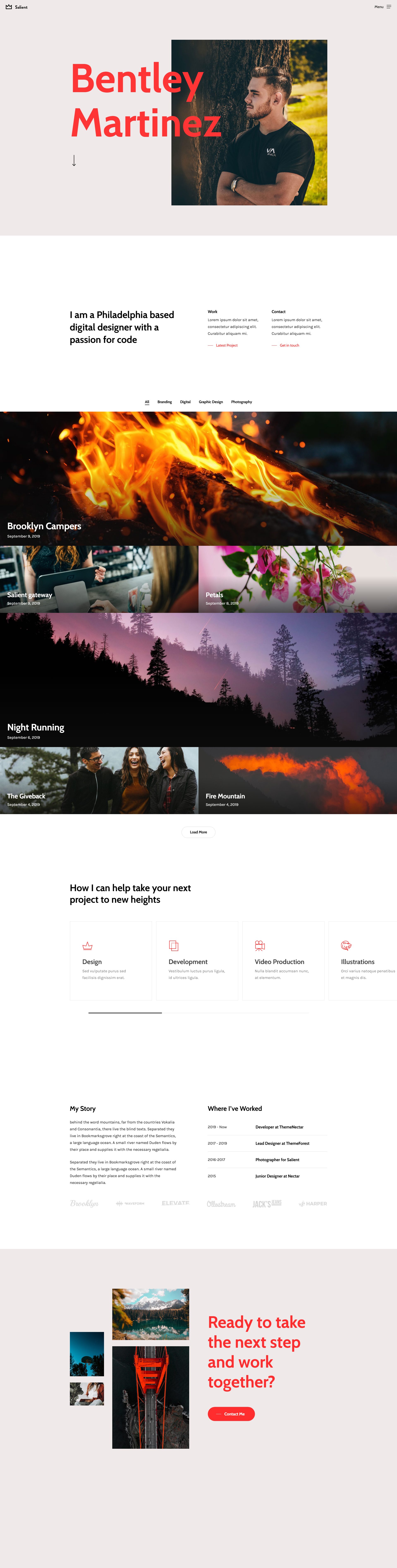 Salient Portfolio WordPress Theme