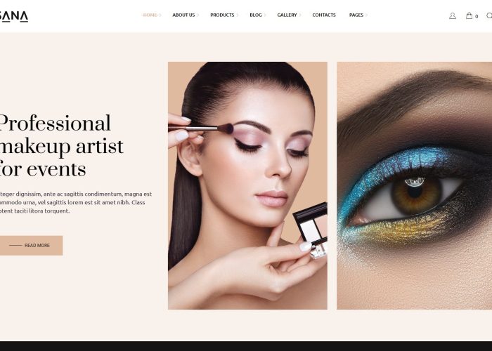 Sana – Premium Responsive Makeup Artist & Beauty WordPress Theme