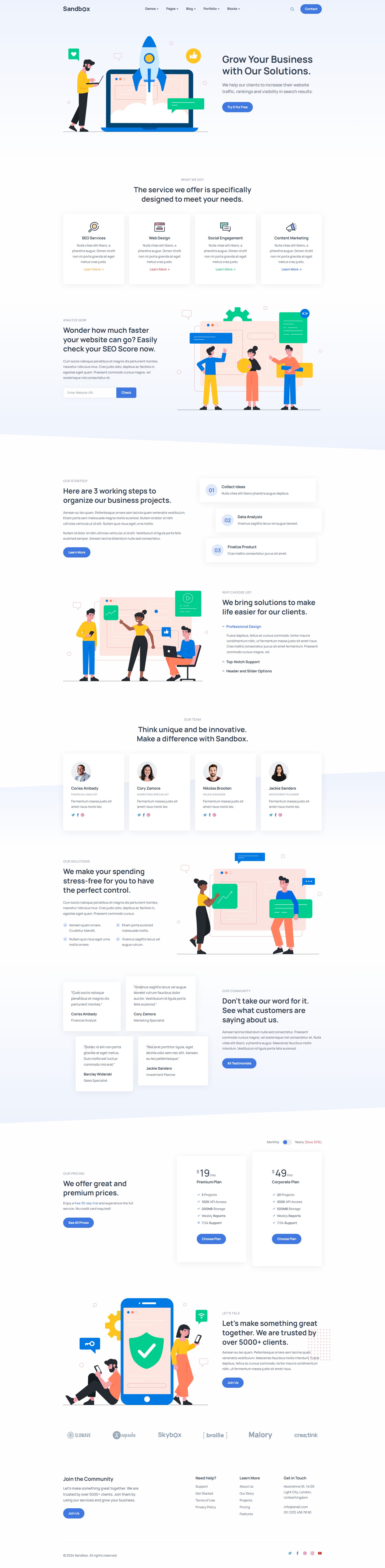 Sandbox – Premium Responsive Modern Multipurpose Drupal Theme theme — Desktop preview