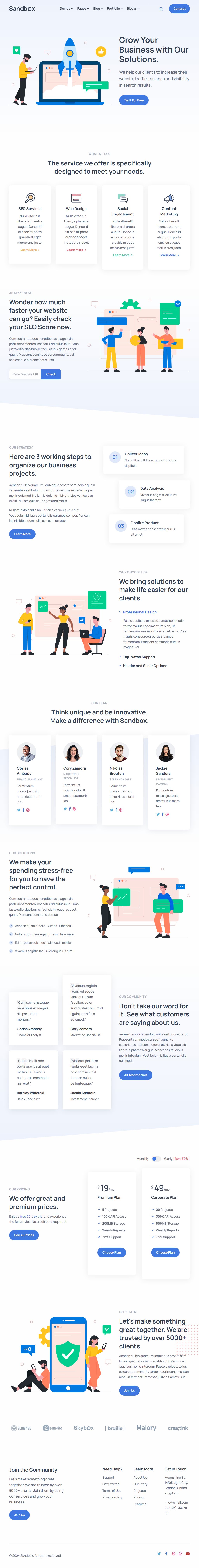Sandbox – Premium Responsive Modern Multipurpose Drupal Theme theme — Tablet preview