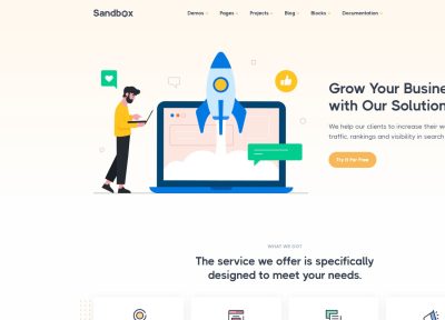 Sandbox – Premium Responsive Modern Multipurpose Bootstrap 5 HTML5 Template
