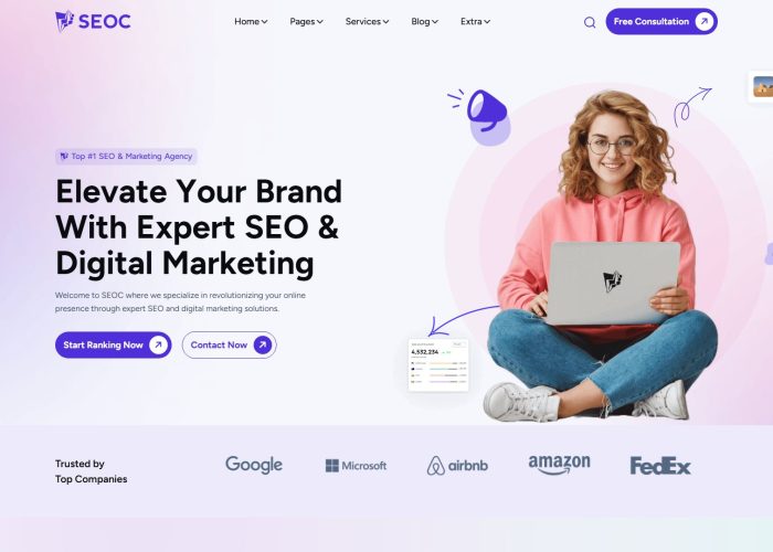 SEOC – Premium Responsive SEO & Marketing Agency Drupal Theme