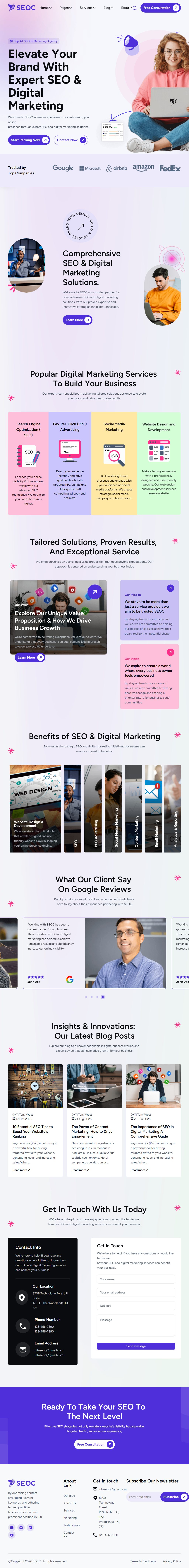 SEOC – Premium Responsive SEO & Marketing Agency Drupal Theme theme — Tablet preview