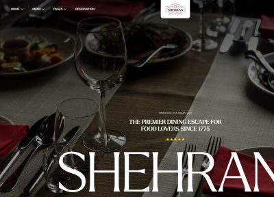 Shehran – Premium Responsive Restaurant WordPress Theme